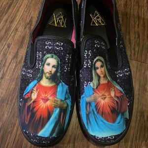 Y.R.U. Preach Slip Ons - Jesus and Mary